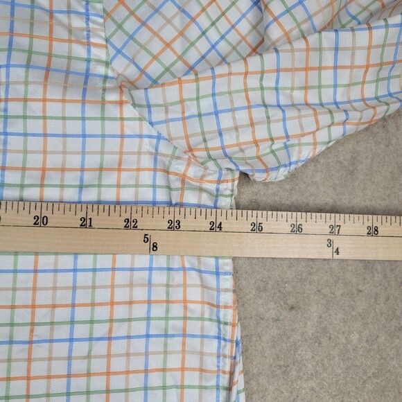 Johnston & Murphy XC4 Shirt Mens XL Blue Plaid Button Down Long Sleeve - Picture 3 of 7